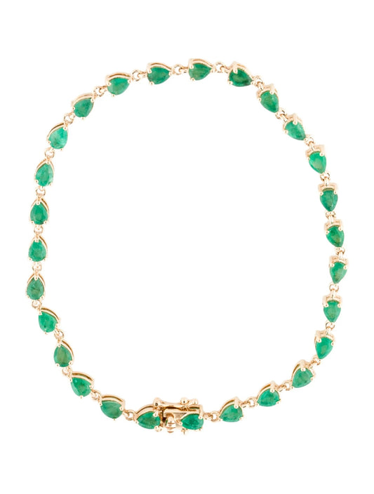 14K 3.80ctw Emerald Tennis Bracelet