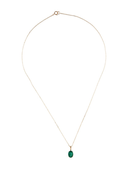 14K Emerald Pendant Necklace