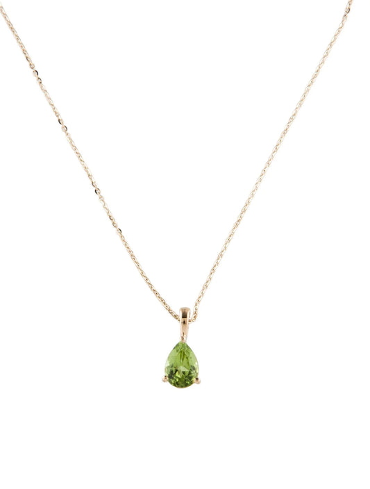 14K Peridot Pendant Necklace