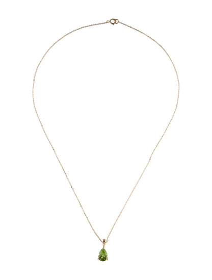 14K Peridot Pendant Necklace