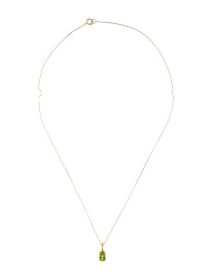 14K Peridot Pendant Necklace