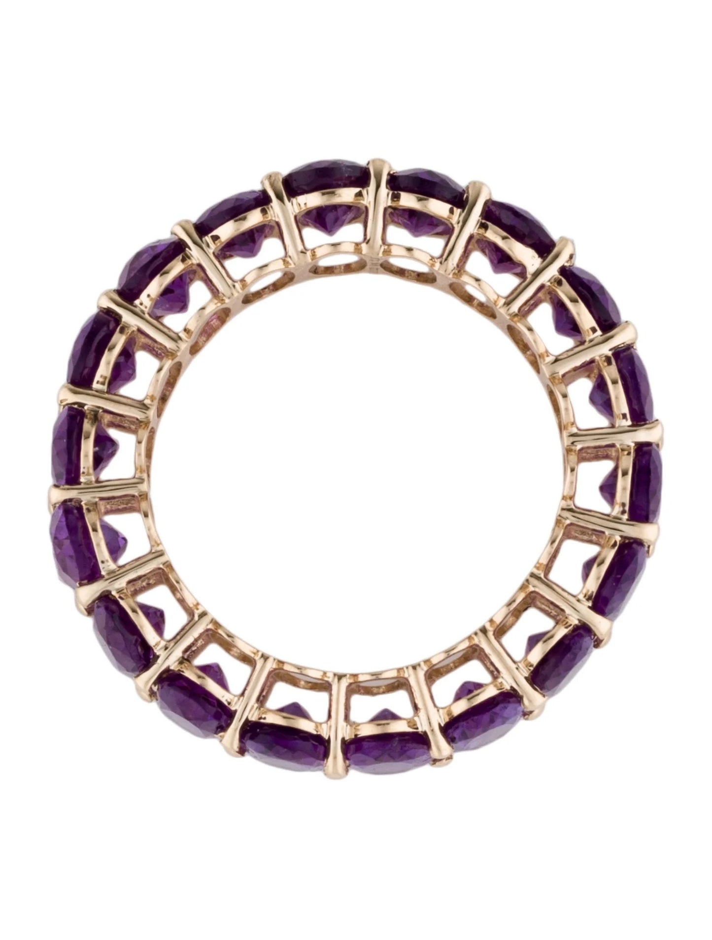 14K 7.05ctw Amethyst Eternity Band