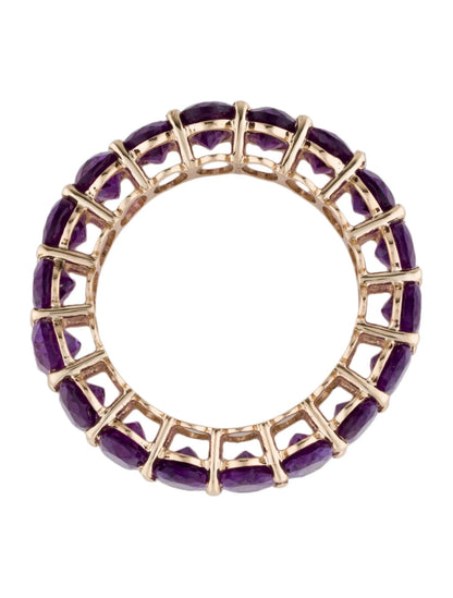 14K 7.05ctw Amethyst Eternity Band