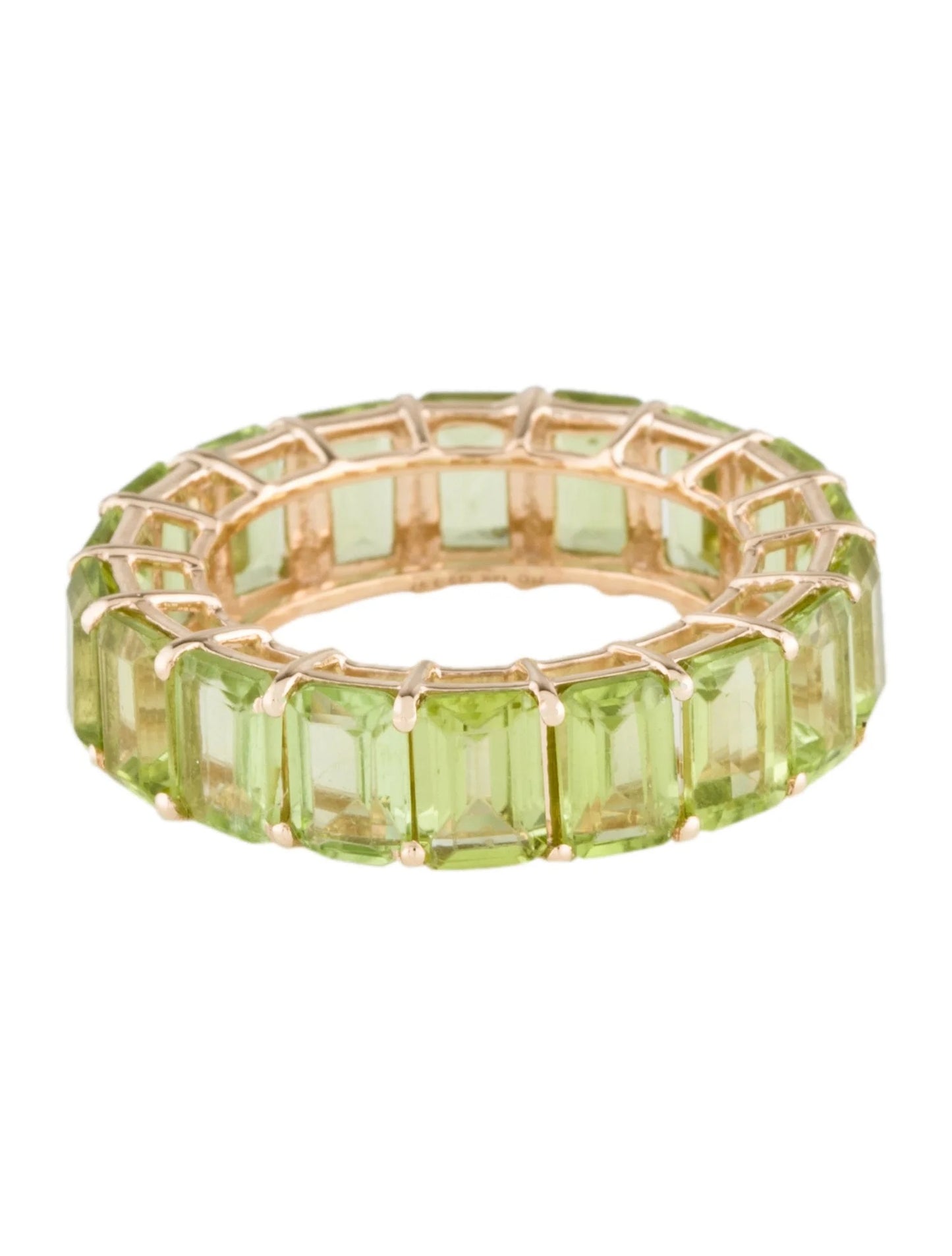 14K Peridot Eternity Band