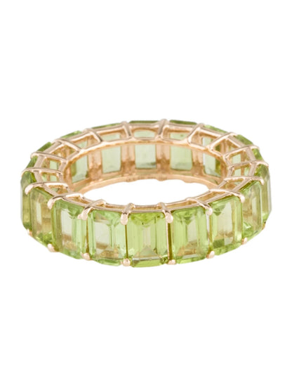 14K Peridot Eternity Band