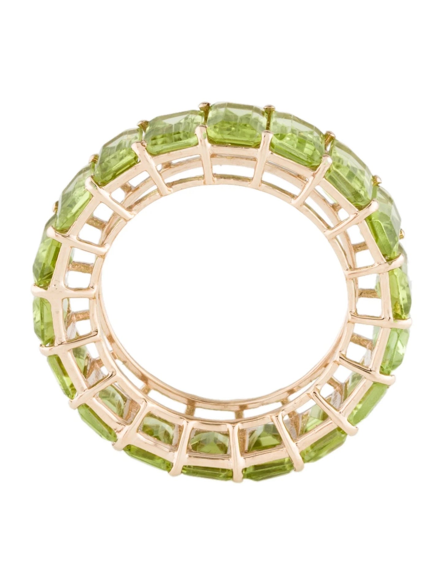 14K Peridot Eternity Band