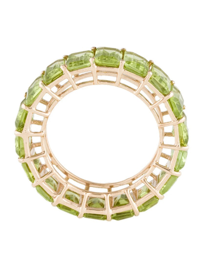 14K Peridot Eternity Band