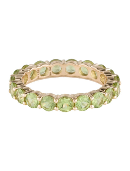 14K Peridot Eternity Band