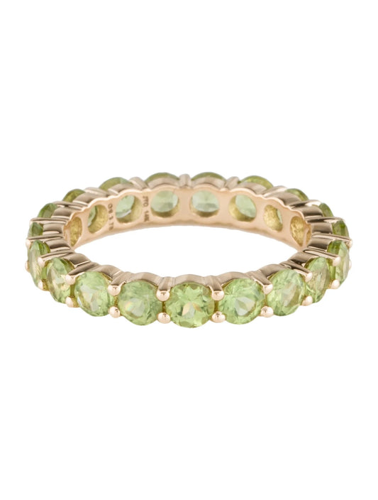 14K Peridot Eternity Band