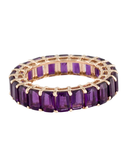 14K Amethyst Eternity Band
