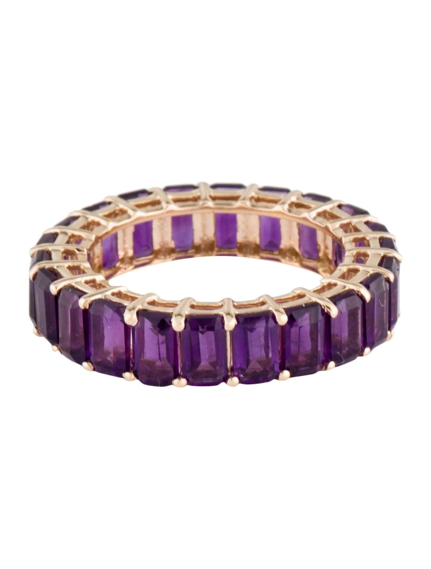 14K Amethyst Eternity Band