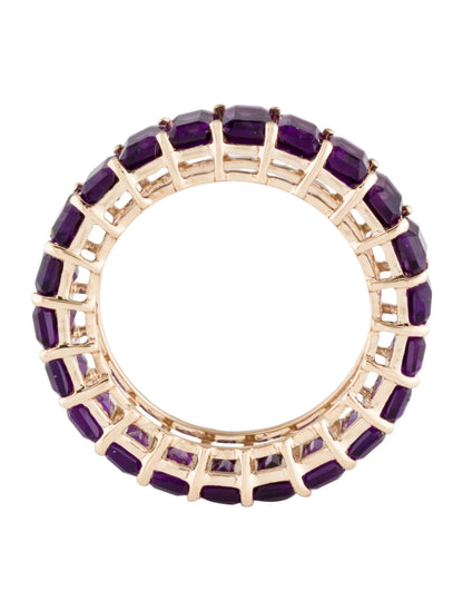 14K Amethyst Eternity Band