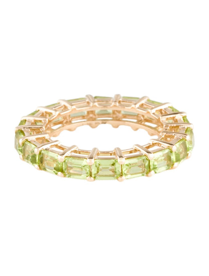 14K Peridot Eternity Band