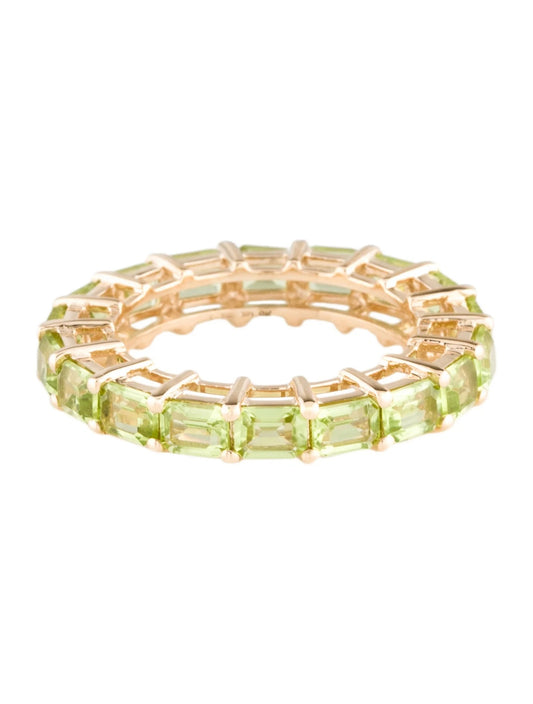 14K Peridot Eternity Band
