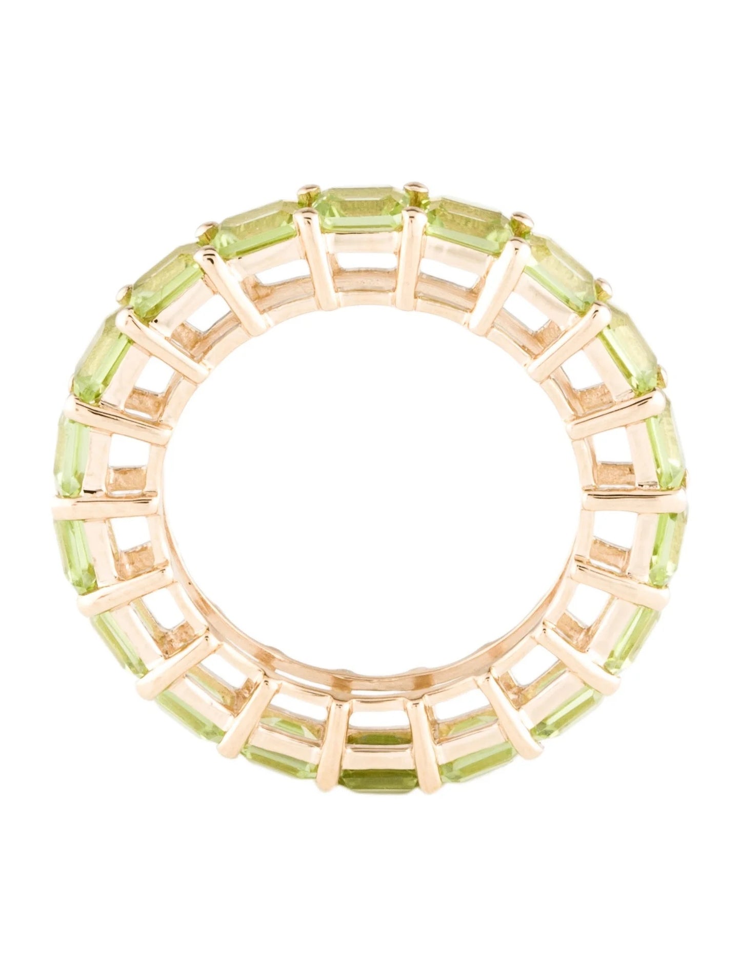 14K Peridot Eternity Band