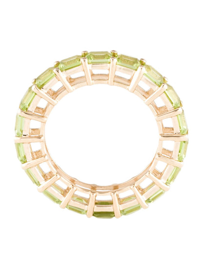 14K Peridot Eternity Band