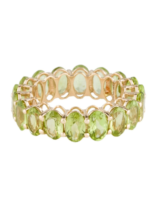 14K Peridot Eternity Band
