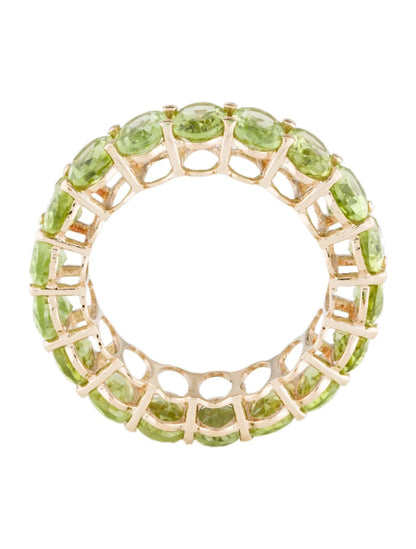 14K Peridot Eternity Band