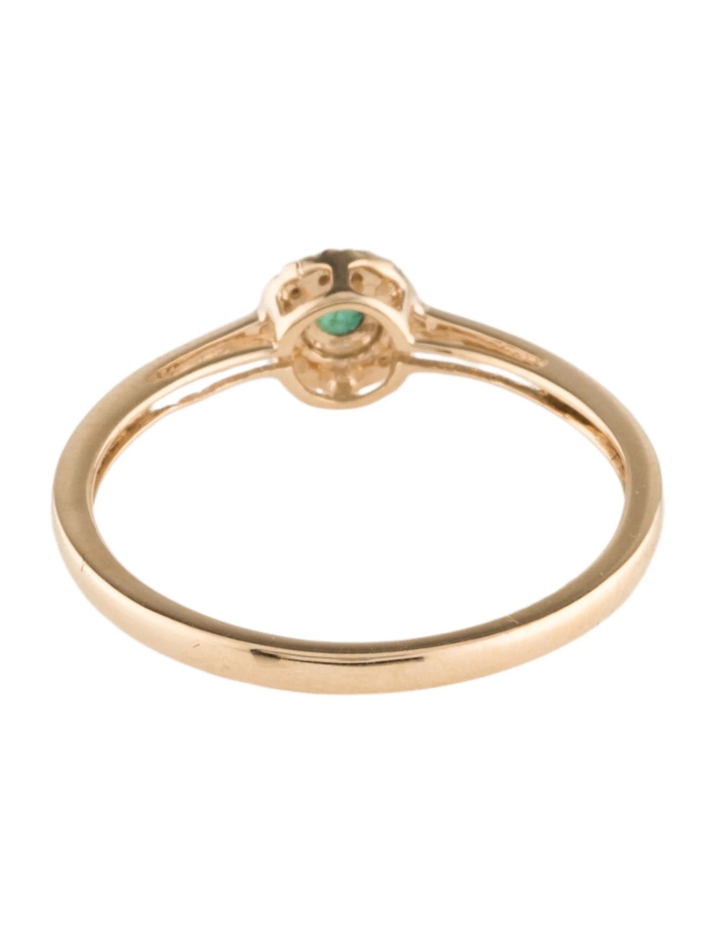 14K Emerald & Diamond Cocktail Ring