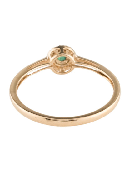 14K Emerald & Diamond Cocktail Ring