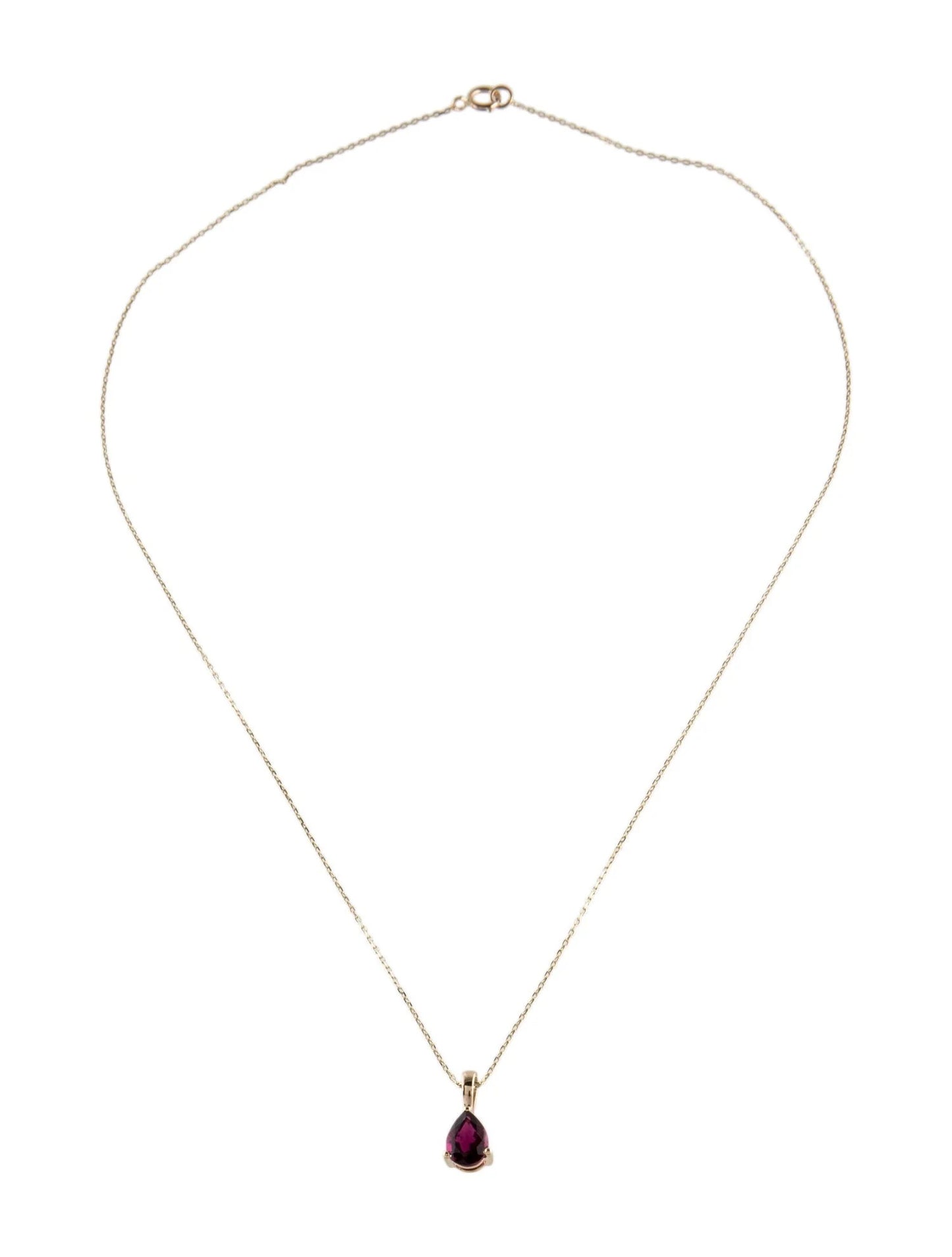 14K Tourmaline Pendant Necklace