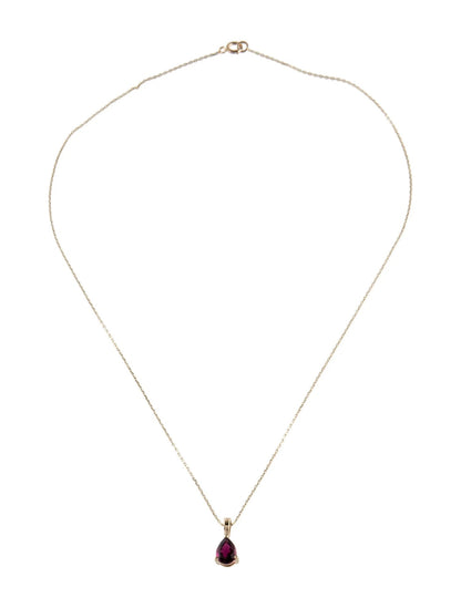 14K Tourmaline Pendant Necklace