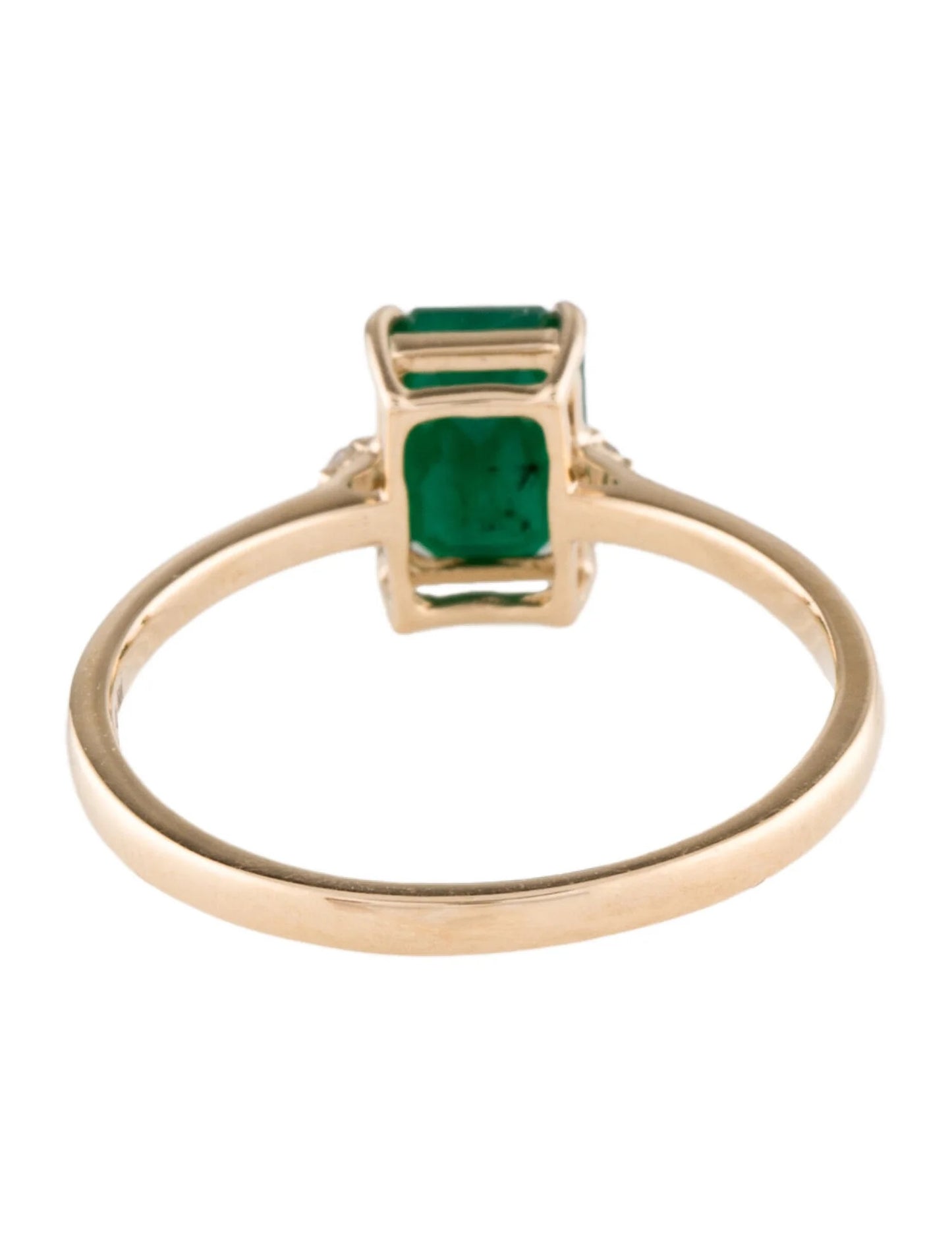 14K Emerald & Diamond Cocktail Ring