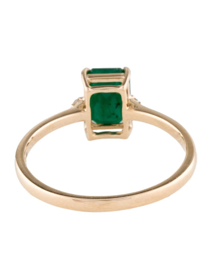 14K Emerald & Diamond Cocktail Ring