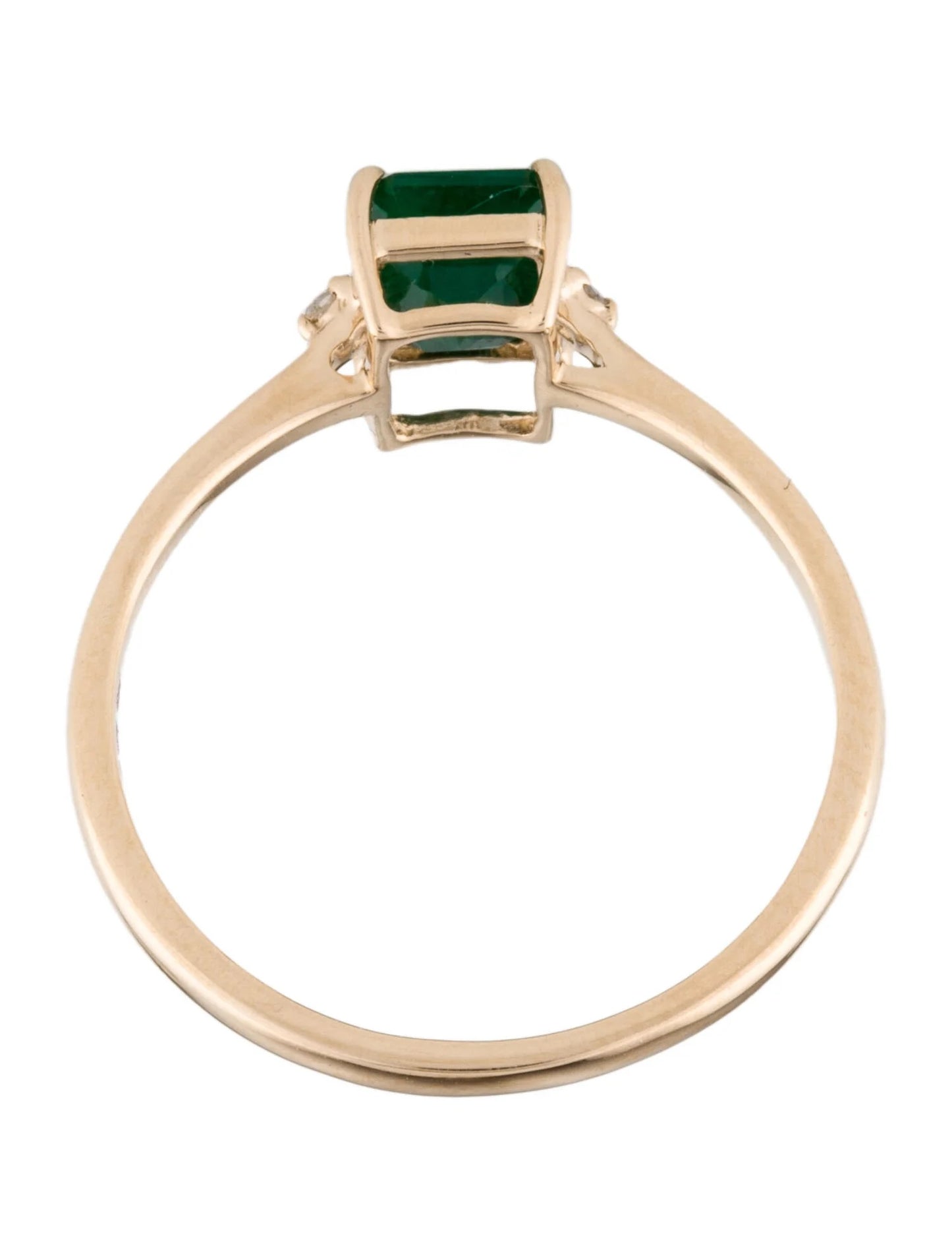 14K Emerald & Diamond Cocktail Ring