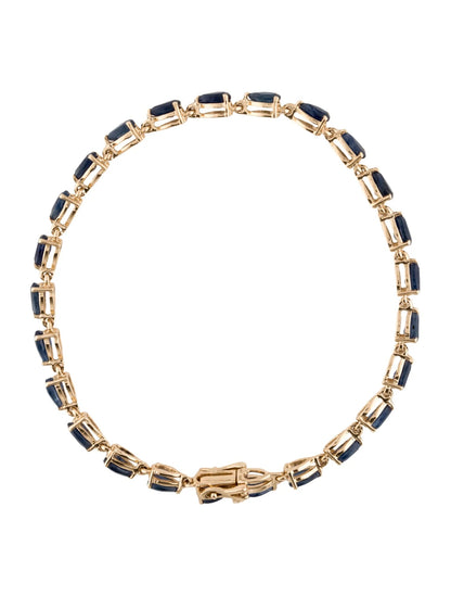 14K 7.80ctw Sapphire Link Bracelet