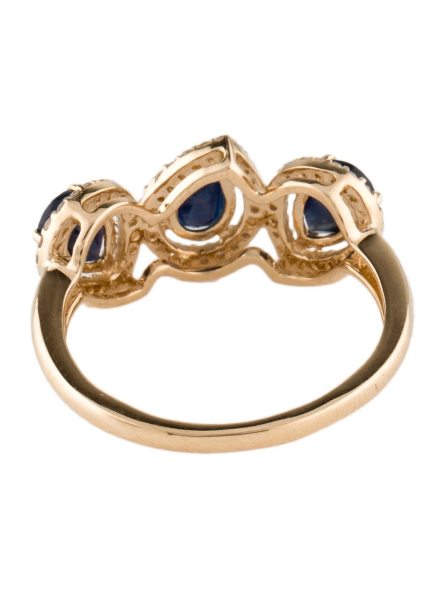 14K 2.14ctw Sapphire & Diamond Band