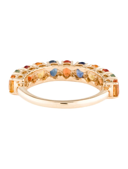 14K 2.97ctw Sapphire Half Eternity Band