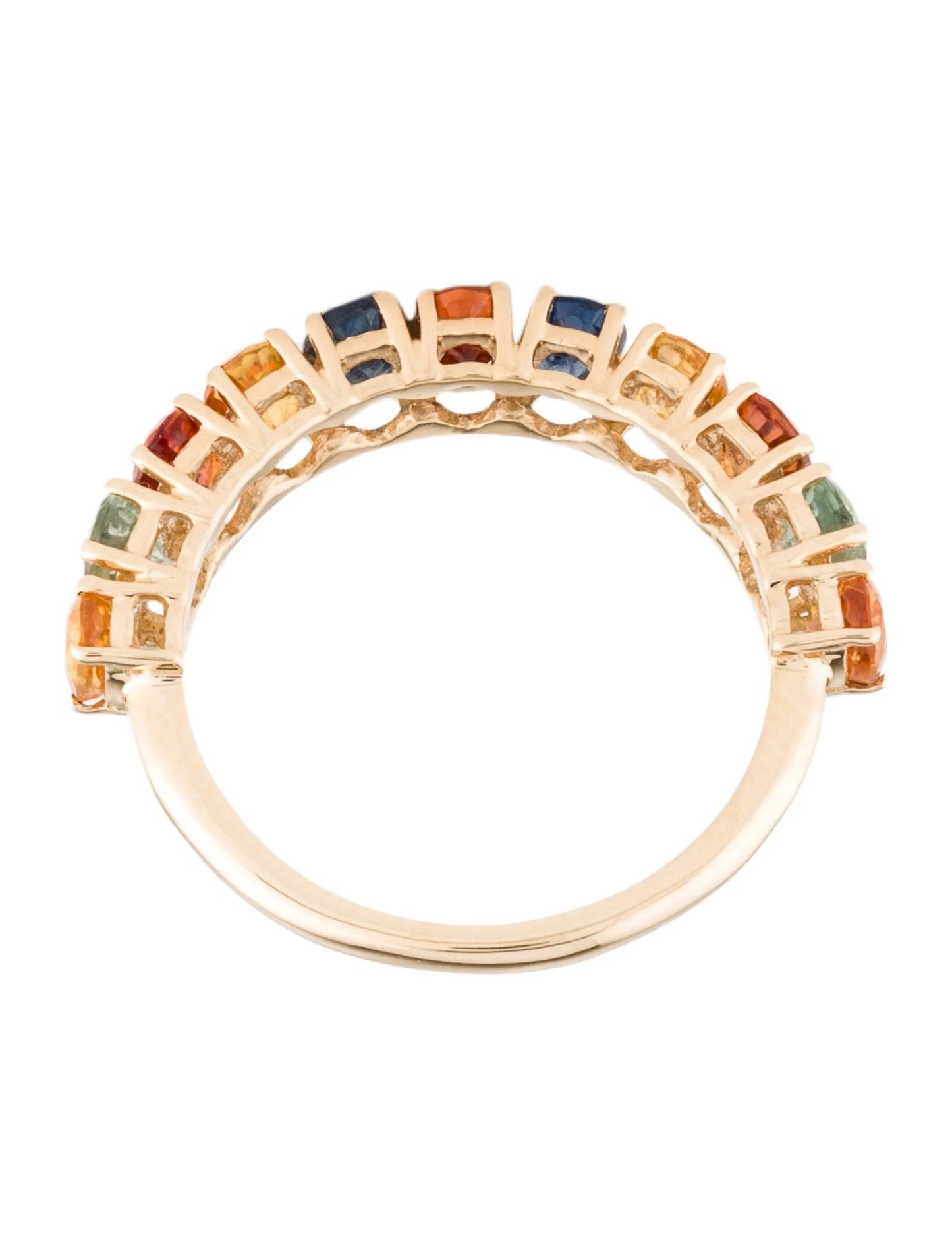 14K 2.97ctw Sapphire Half Eternity Band