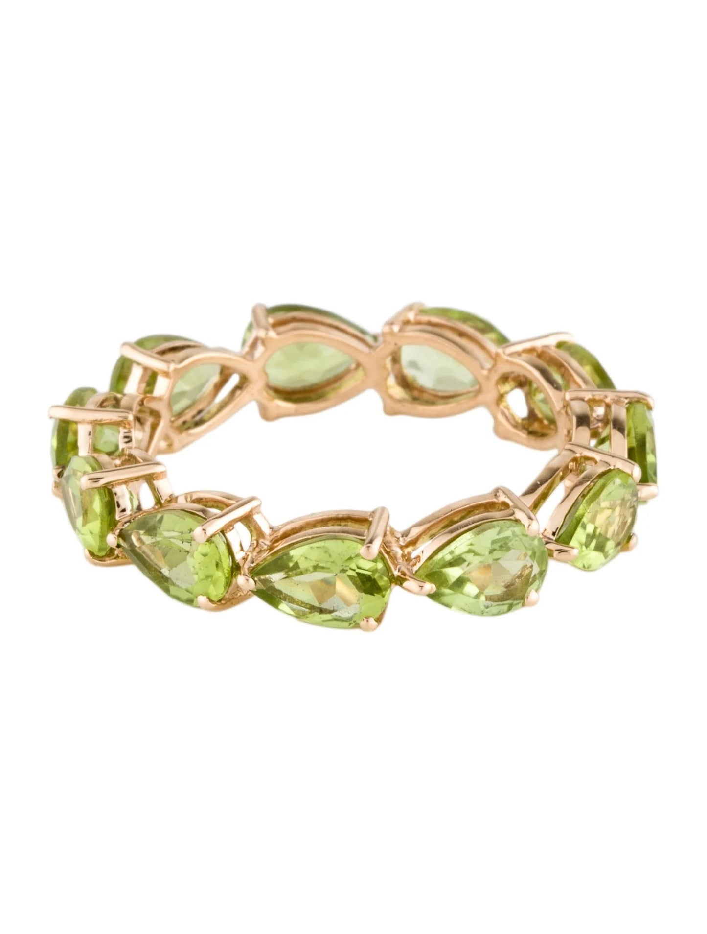 14K 4.70ctw Peridot Eternity Band