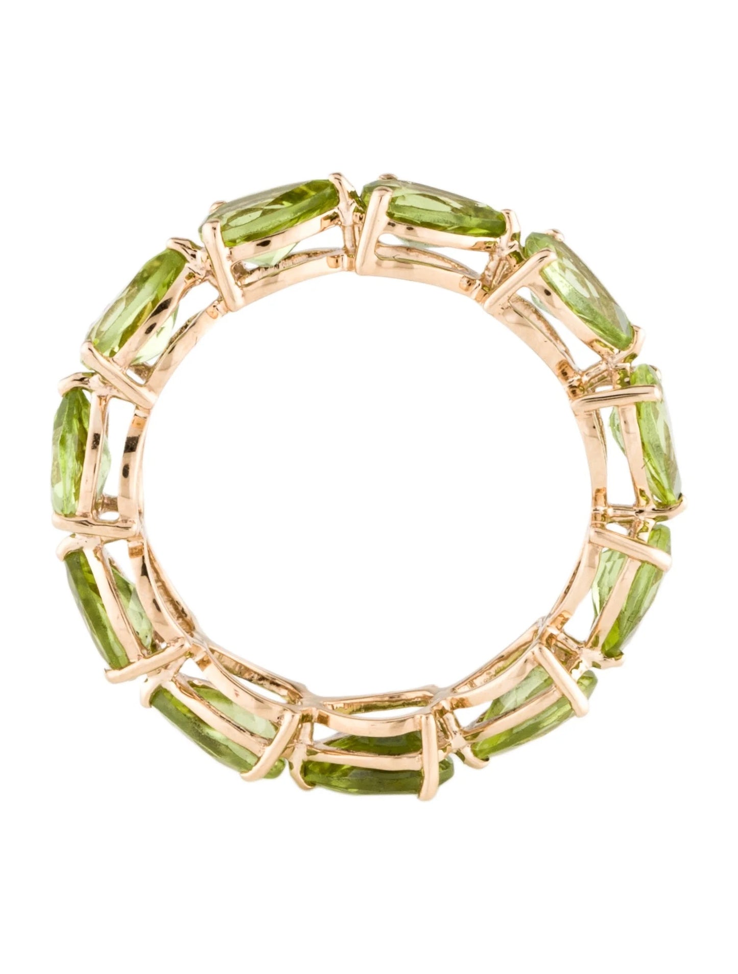 14K 4.70ctw Peridot Eternity Band