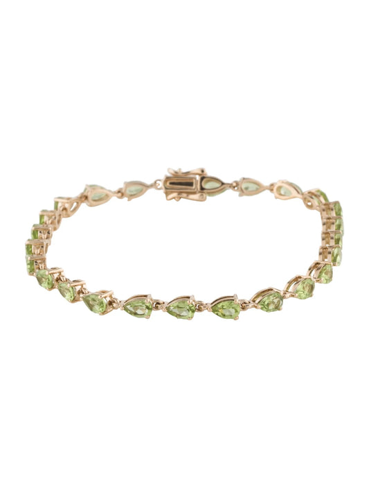 14K Peridot Link Bracelet