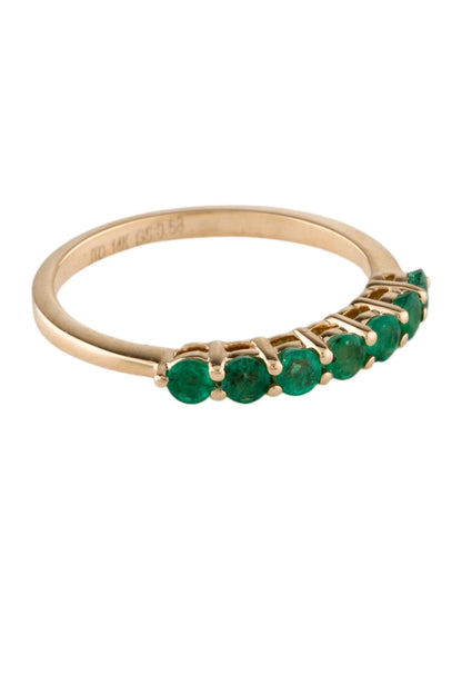 14K Emerald Band