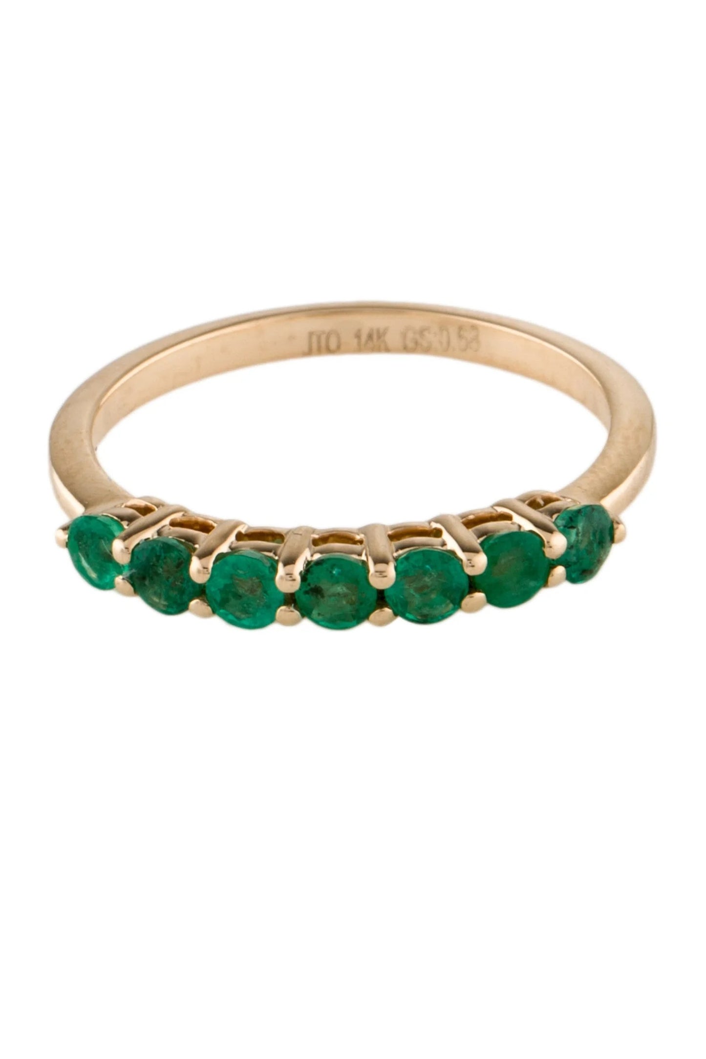 14K Emerald Band