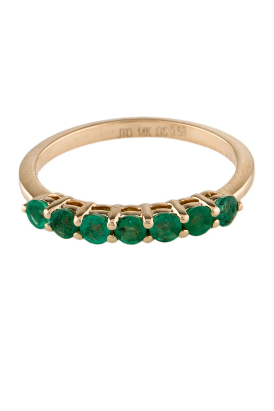 14K Emerald Band