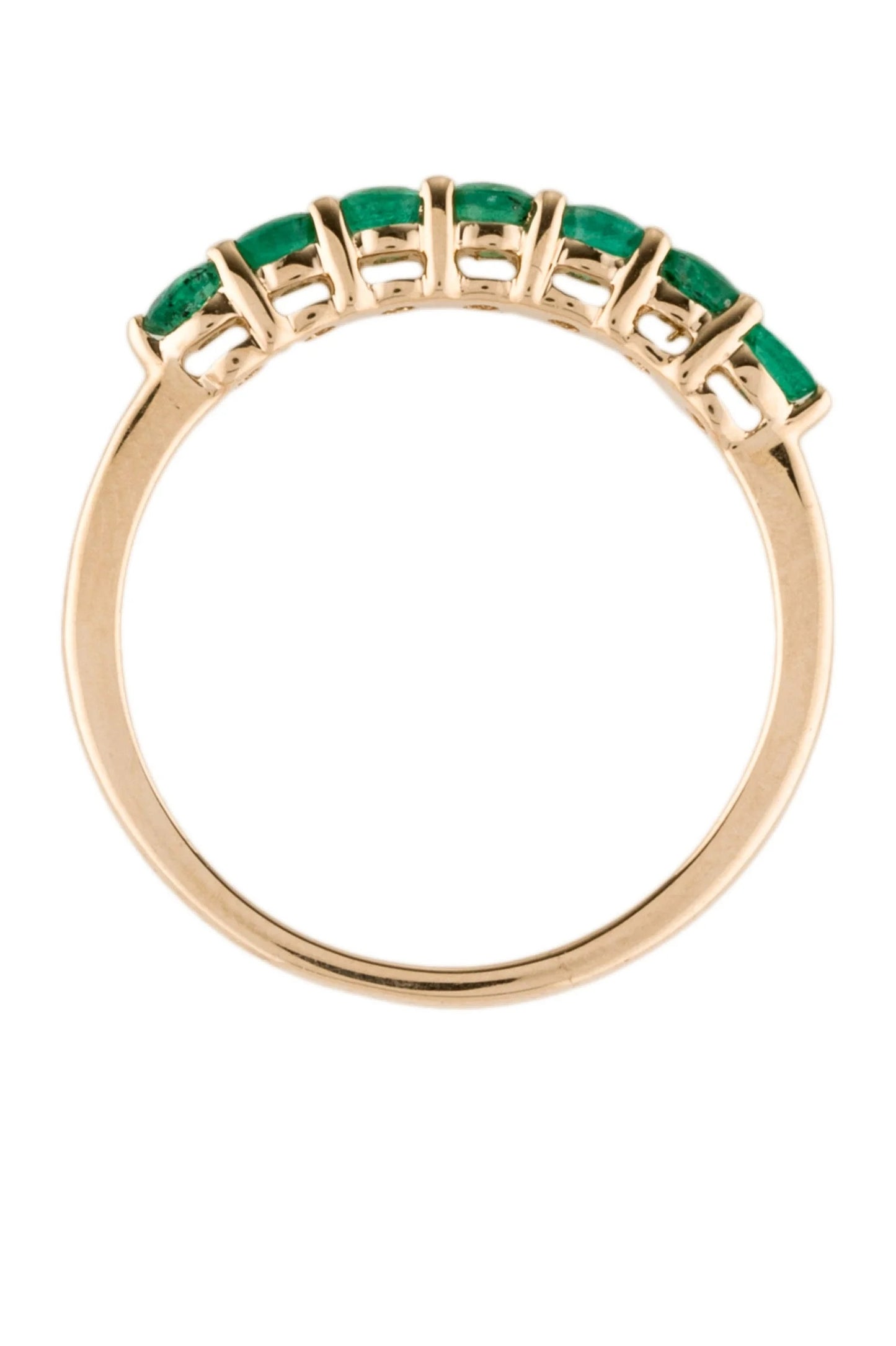 14K Emerald Band