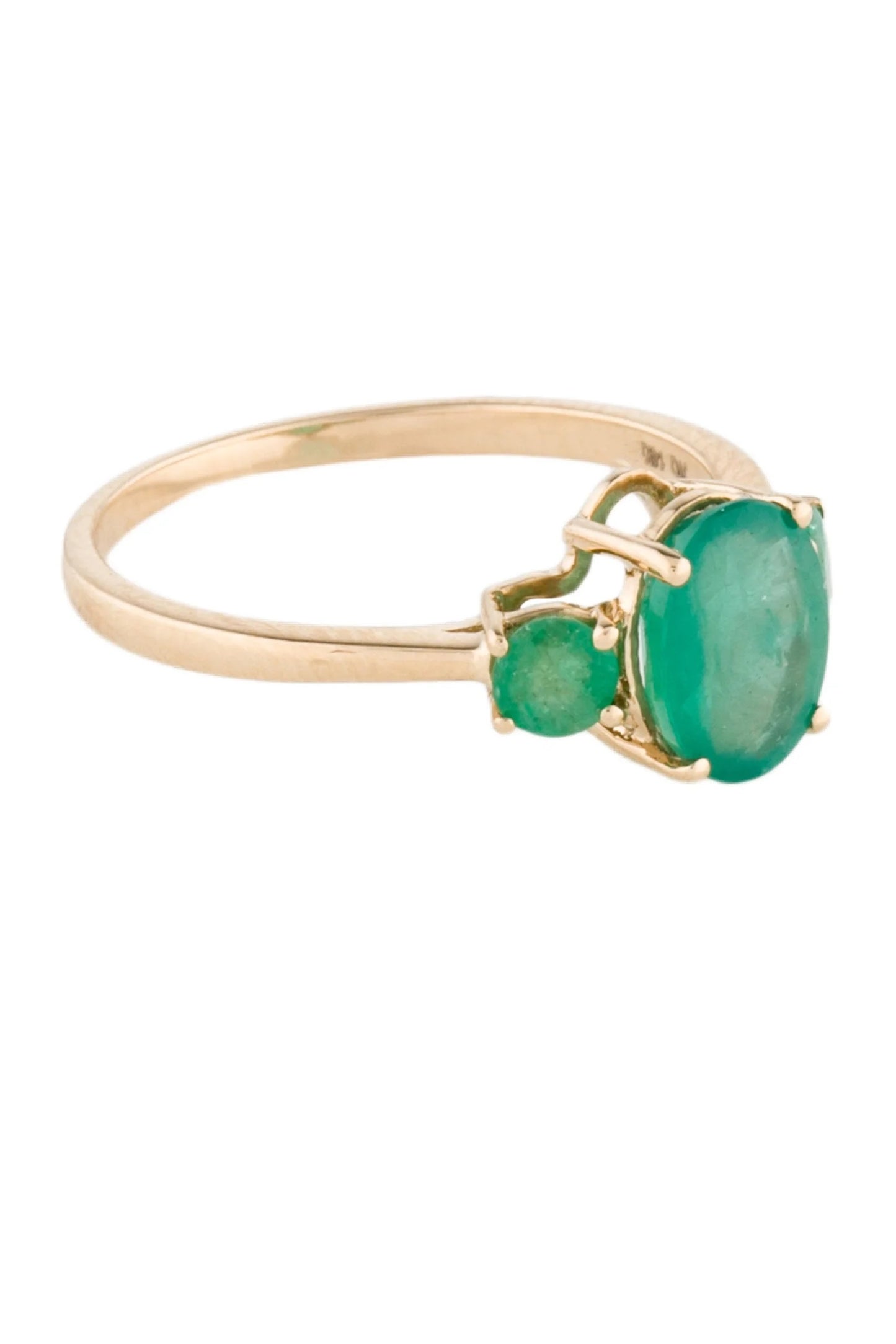 14K 1.18ctw Emerald Cocktail Ring