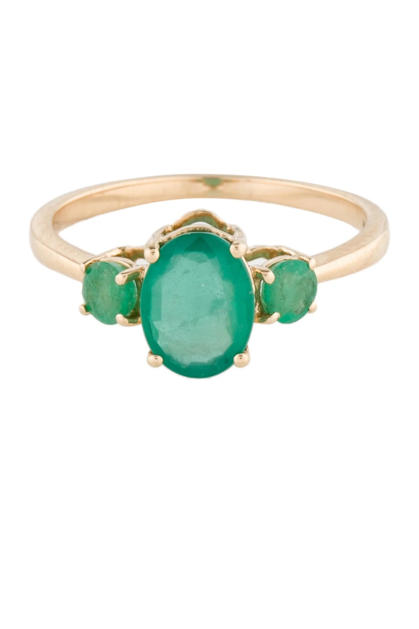 14K 1.18ctw Emerald Cocktail Ring