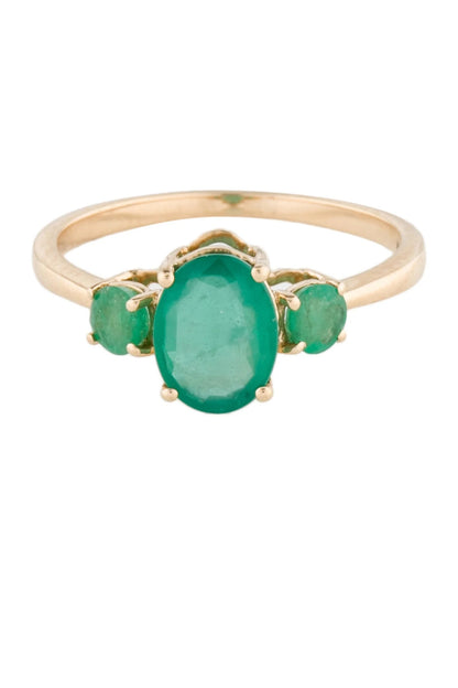 14K 1.18ctw Emerald Cocktail Ring
