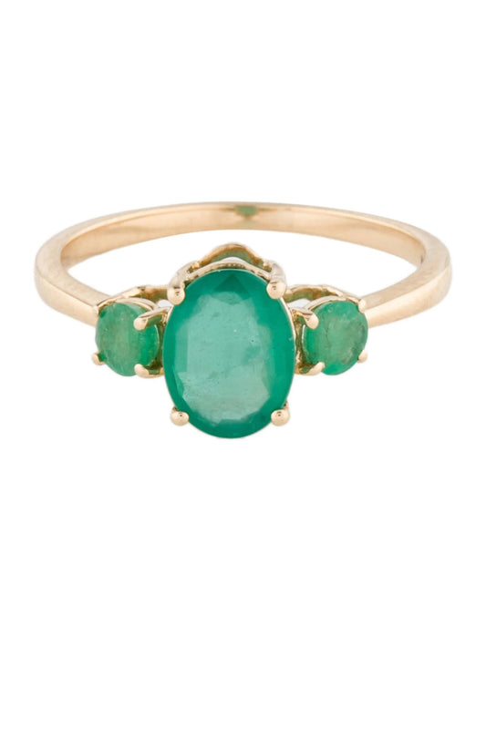 14K 1.18ctw Emerald Cocktail Ring