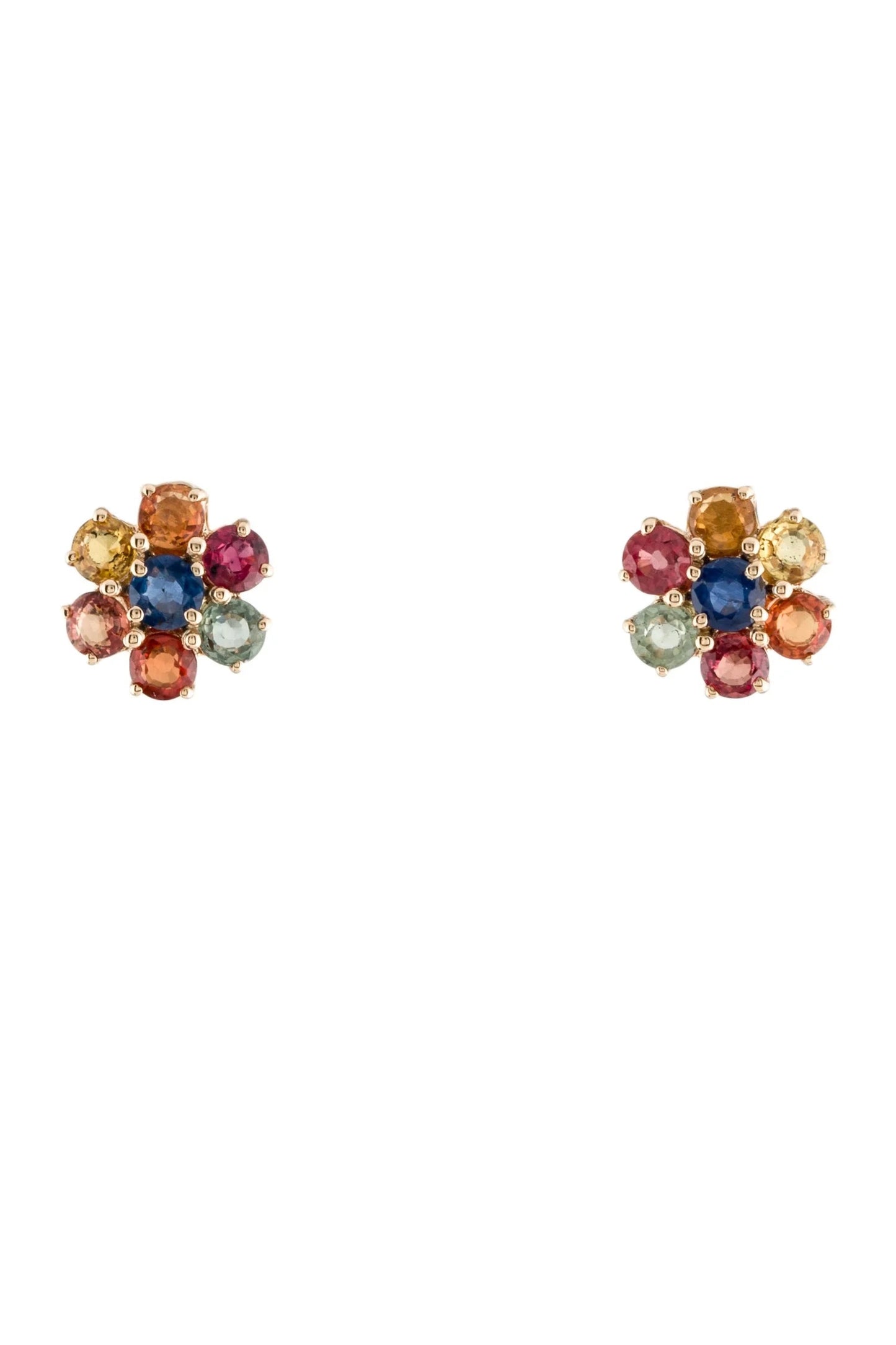 14K 2.90ctw Sapphire Stud Earrings