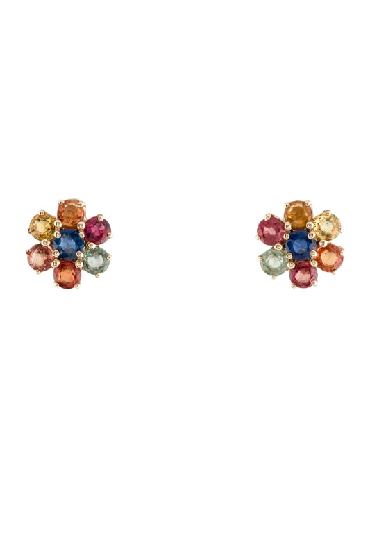 14K 2.90ctw Sapphire Stud Earrings