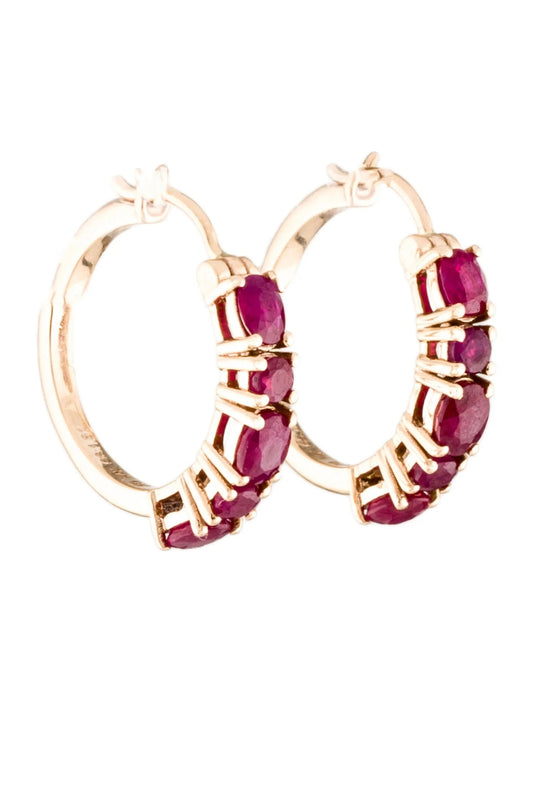14K 1.31ctw Diamond Hoop Earrings