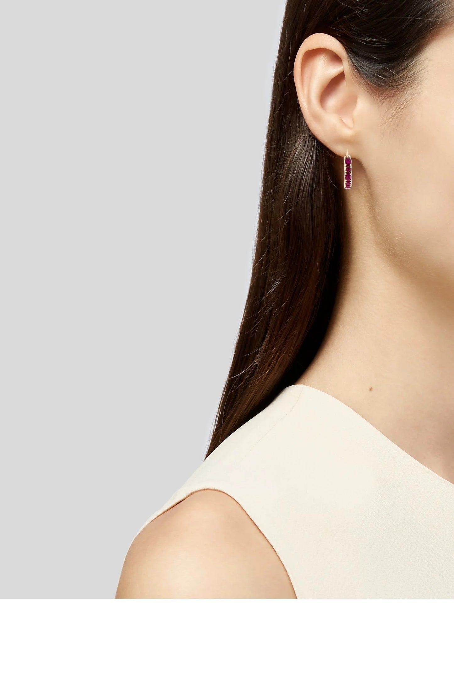 14K 1.31ctw Diamond Hoop Earrings