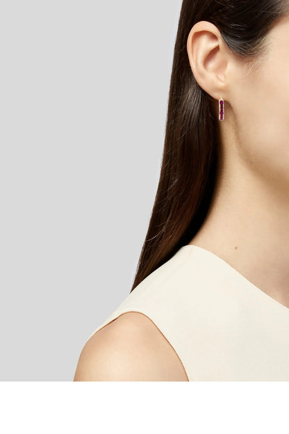 14K 1.31ctw Diamond Hoop Earrings