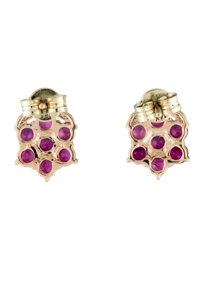 14K 1.90ctw Ruby & Diamond Stud Earrings